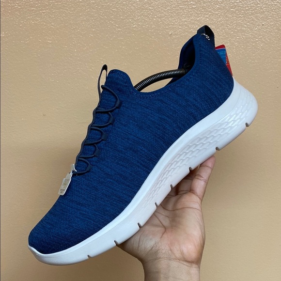 Skechers Go Walk Flex Ultra Navy Blue Walking Sneakers Size 12 Extra Wide - Picture 9 of 17
